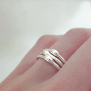 Rain Stacking Ring Set in Sterling Silver - Set of Three - 1.6 mm