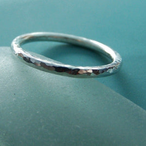 Hand Hammered Ring - Recycled Sterling Silver