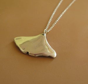 Ginkgo Leaf Necklace - Sterling Silver