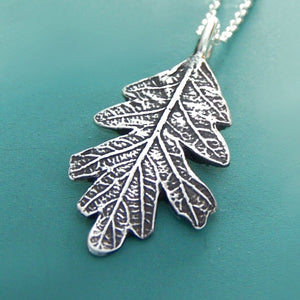 Sterling Silver Oak Leaf Necklace