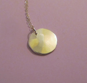 Pool Necklace in Hand Hammered 14k Recycled Gold