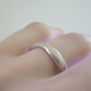 River Wedding Band in Sterling Silver - Choose a Width - Matte or Polished Finish