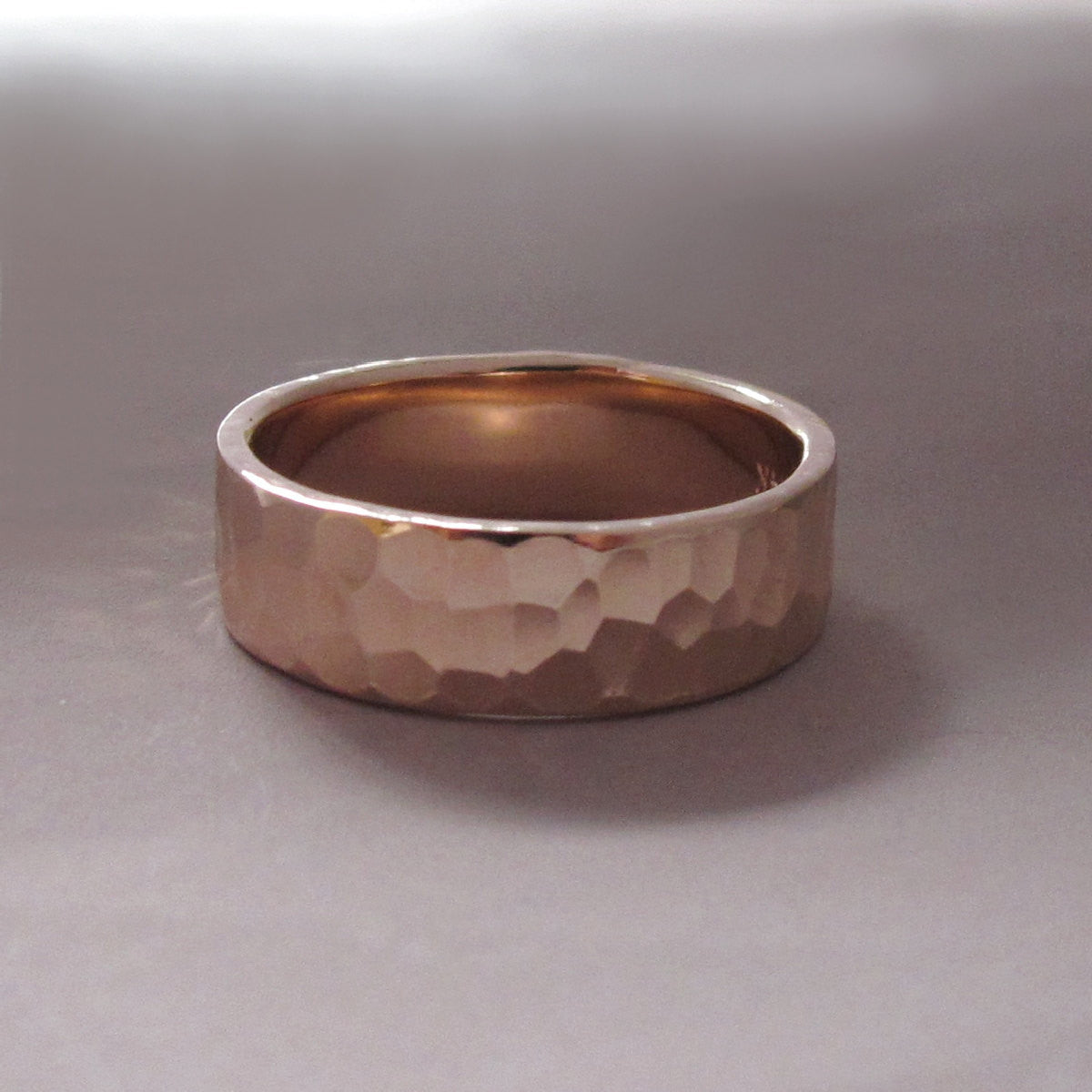 Hammered rose gold online band