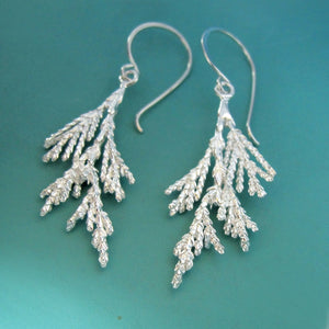 Juniper Branch Earrings - Sterling Silver