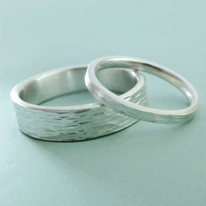 Ripple Wedding Band in Sterling Silver - Choose a Width