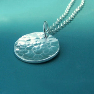 Small Pool Necklace in Hand Hammered Sterling Silver