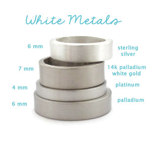 Palladium 950 Hand Hammered Wedding Band